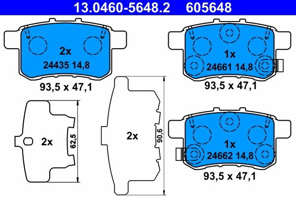 Колодки дисковые  ATE 13046056482 цена, от 33.95 USD