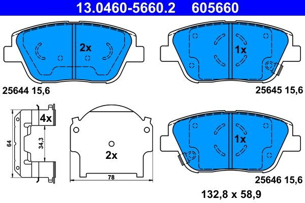 Колодки ATE 13046056602 цена, от 25.33 USD