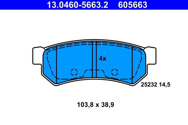 Колодки дисковые  ATE 13046056632 цена, от 13.00 USD