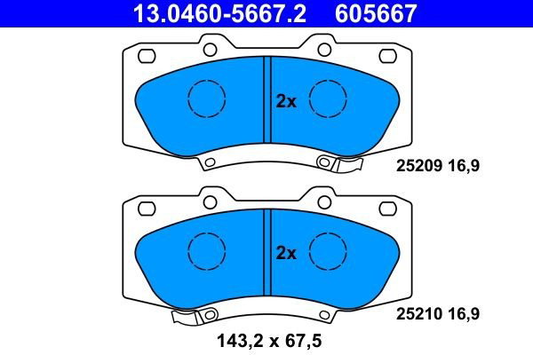 Колодки ATE 13046056672 цена, от 23.59 USD
