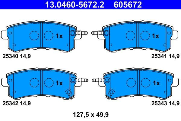 Колодки дисковые  ATE 13046056722 цена, от 31.46 USD