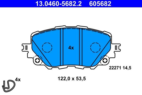 Колодки ATE 13046056822 цена, от 41.60 USD