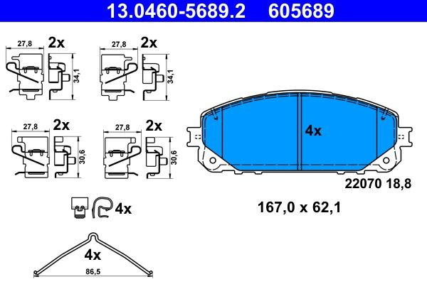 Колодки ATE 13046056892 цена, от 58.29 USD