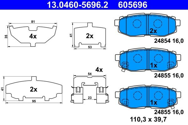 Колодки дисковые  ATE 13046056962 цена, от 22.22 USD