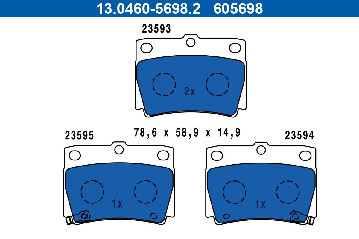 Колодки дисковые  ATE 13046056982 цена, от 23.28 USD