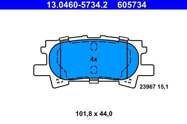 Колодки дисковые  ATE 13046057342 цена, от 20.89 USD