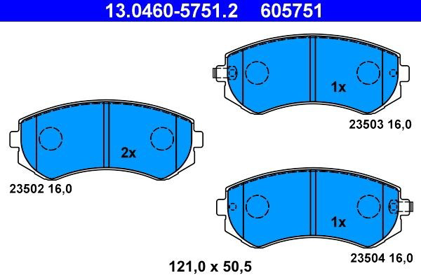 Колодки ATE 13046057512 цена, от 20.46 USD