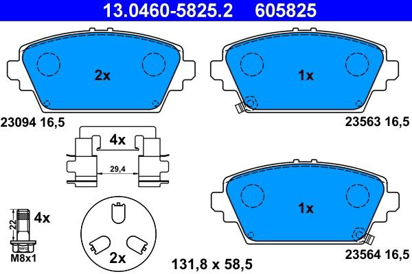 Колодки ATE 13046058252 цена, от 25.95 USD