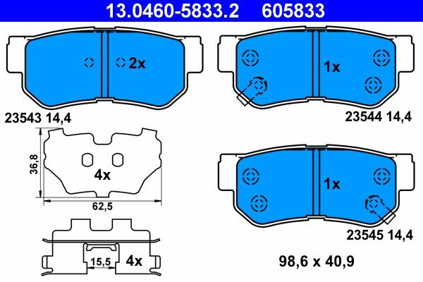 Колодки дисковые  ATE 13046058332 цена, от 16.58 USD
