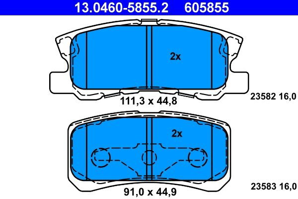 Колодки дисковые  ATE 13046058552 цена, от 26.45 USD