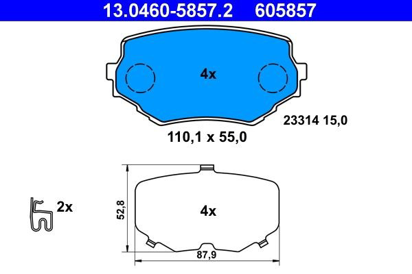 Колодки ATE 13046058572 цена, от 22.31 USD