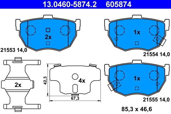 Колодки дисковые  ATE 13046058742 цена, от 13.94 USD