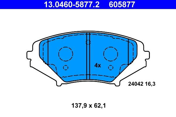 Колодки ATE 13046058772 цена, от 34.35 USD