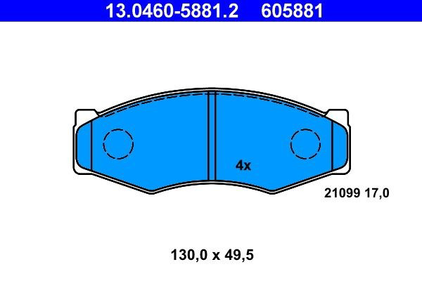 Колодки ATE 13046058812 цена, от 14.66 USD