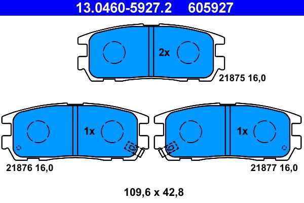 Колодки дисковые  ATE 13046059272 цена, от 15.41 USD