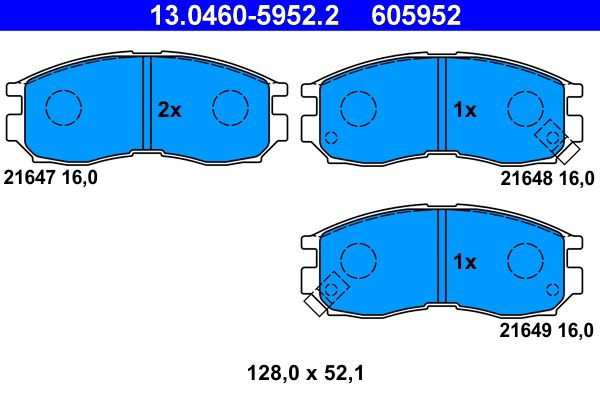 Колодки ATE 13046059522 цена, от 19.40 USD