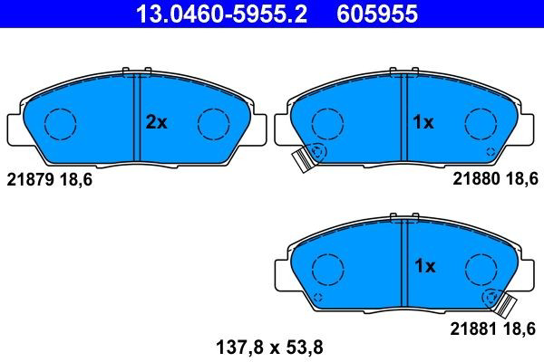 Колодки ATE 13046059552 цена, от 19.56 USD