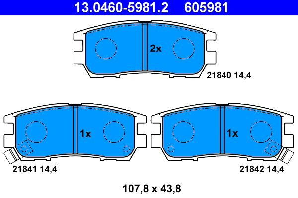Колодки дисковые  ATE 13046059812 цена, от 25.34 USD