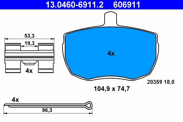 Колодки ATE 13046069112 цена, от 17.29 USD