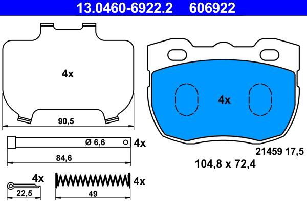 Колодки ATE 13046069222 цена, от 24.63 USD