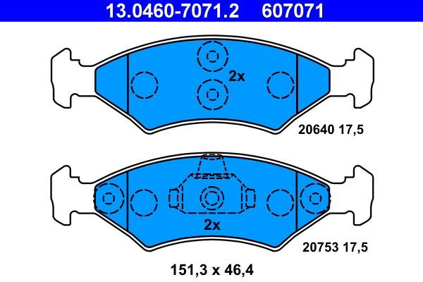 Колодки ATE 13046070712 цена, от 13.16 USD