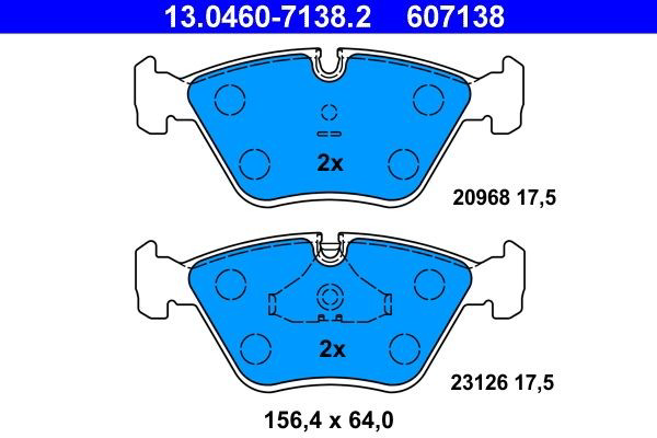 Колодки ATE 13046071382 цена, от 33.13 USD