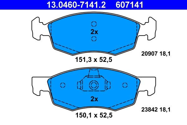 Колодки ATE 13046071412 цена, от 18.80 USD