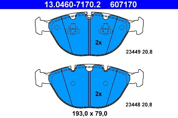 Колодки ATE 13046071702 цена, от 124.40 USD