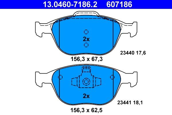 Колодки ATE 13046071862 цена, от 37.16 USD
