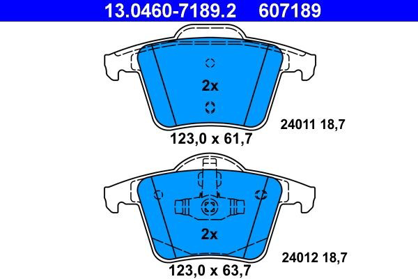 Колодки дисковые  ATE 13046071892 цена, от 48.80 USD