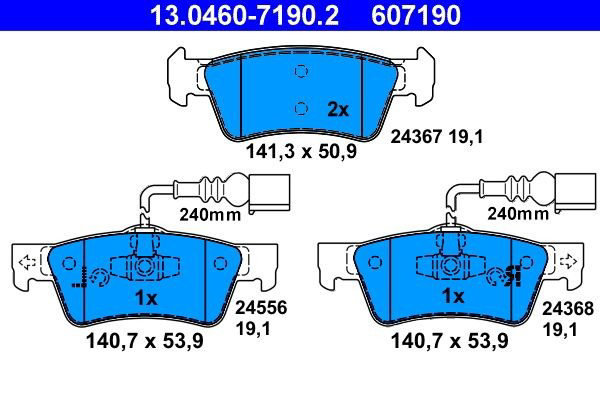 Колодки дисковые  ATE 13046071902 цена, от 55.92 USD
