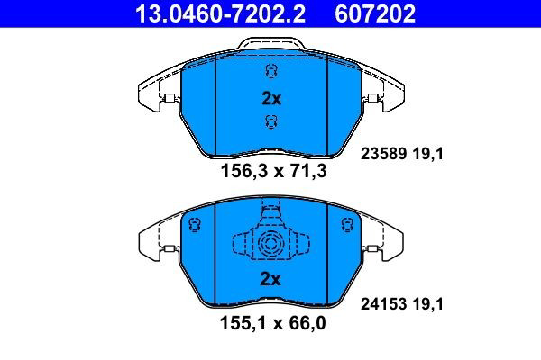Колодки ATE 13046072022 цена, от 45.73 USD