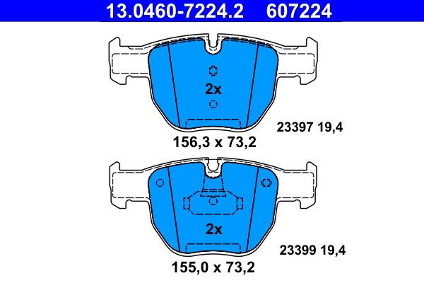 Колодки ATE 13046072242 цена, от 56.12 USD