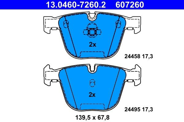 Колодки дисковые  ATE 13046072602 цена, от 87.98 USD