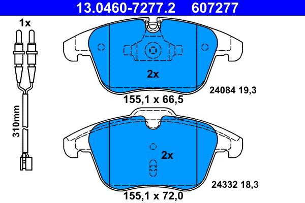 Колодки ATE 13046072772 цена, от 72.81 USD