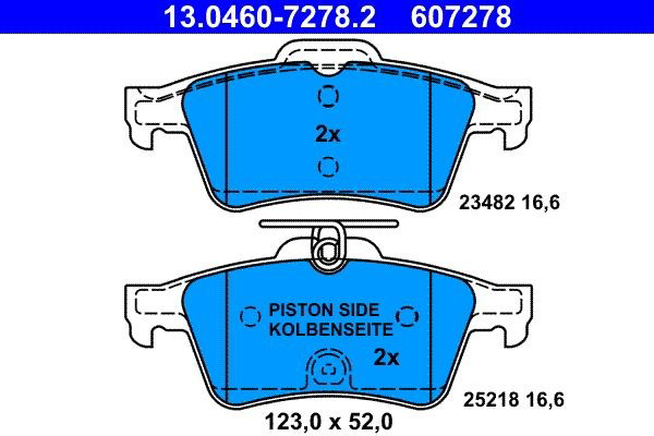 Колодки дисковые  ATE 13046072782 цена, от 47.43 USD