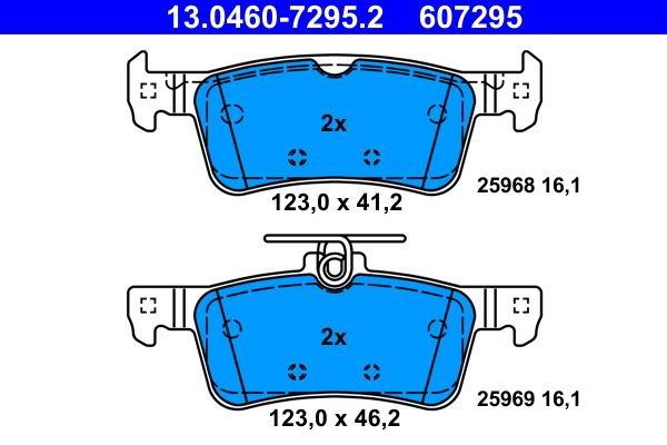 Колодки дисковые  ATE 13046072952 цена, от 42.98 USD