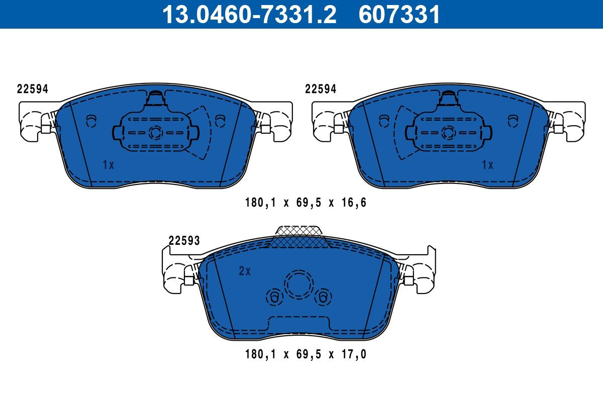 Колодки ATE 13046073312 цена, от 49.51 USD