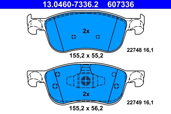 Колодки ATE 13046073362 цена, от 26.94 USD