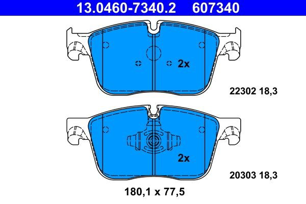 Колодки ATE 13046073402 цена, от 116.26 USD
