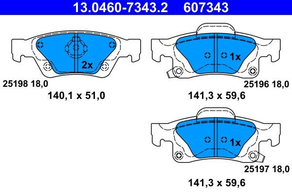 Колодки дисковые  ATE 13046073432 цена, от 77.89 USD