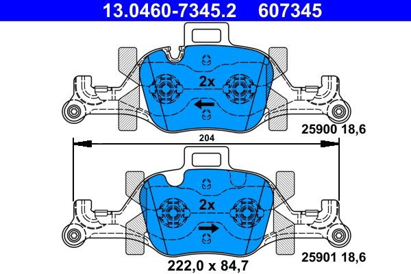 Колодки ATE 13046073452 цена, от 138.41 USD