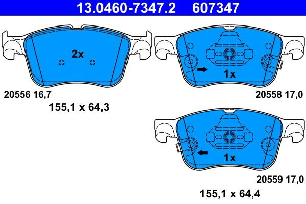 Колодки ATE 13046073472 цена, от 66.24 USD