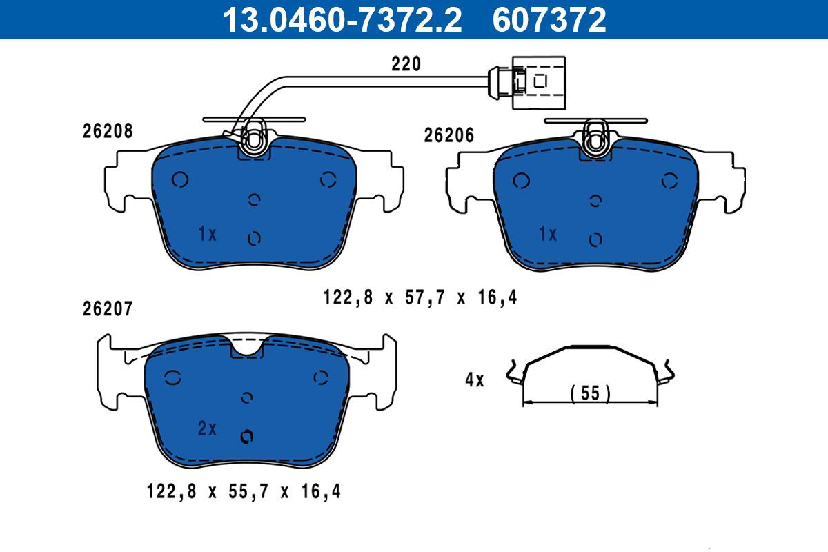 Передние тормозные колодки BRF1882 Ford