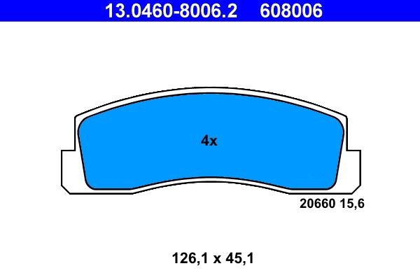 Колодки ATE 13046080062 цена, от 14.06 USD