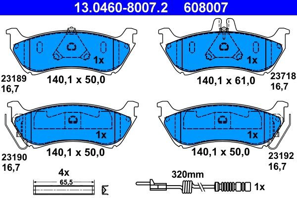 Колодки дисковые  ATE 13046080072 цена, от 38.64 USD
