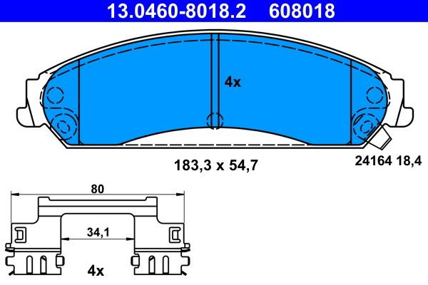 Колодки ATE 13046080182 цена, от 53.24 USD