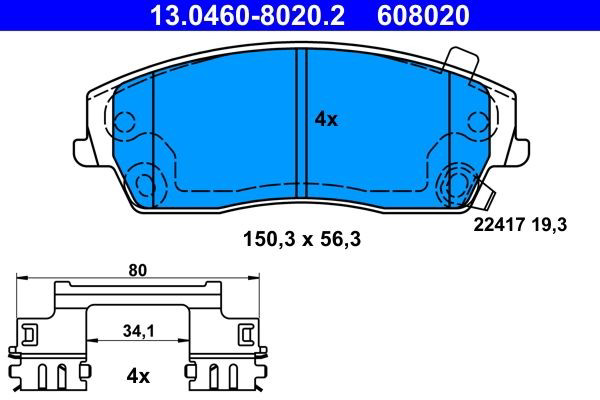 Колодки ATE 13046080202 цена, от 46.04 USD