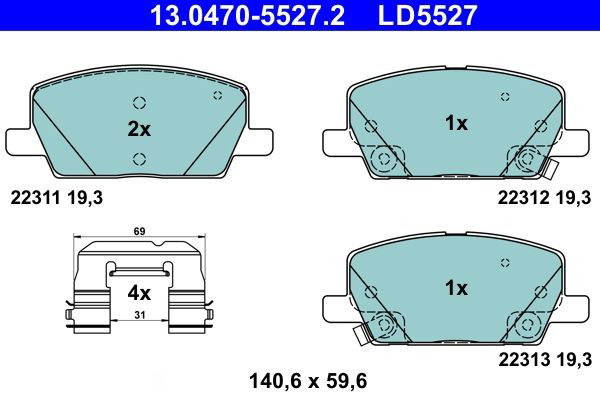 Колодки ATE 13047055272 цена, от 66.40 USD