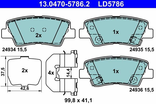 Колодки дисковые  ATE 13047057862 цена, от 17.47 USD